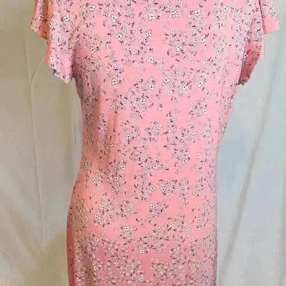 NWT- Style & Co  Antique Peach with Flora Design Summer Dress (Size PL) - Picture 4 of 5